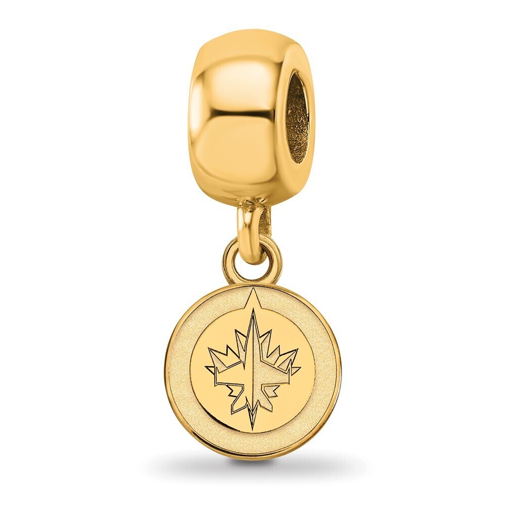 Silver Gold-plated NHL Winnipeg Jets Extra Small Dangle Bead Charm